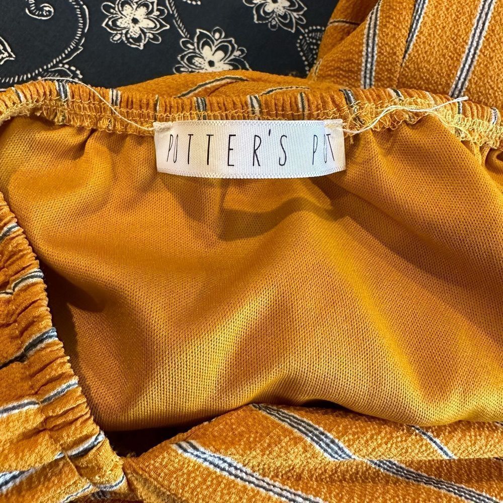 Potters Pot Yellow Tie Back Dress - Picture 7 of 7